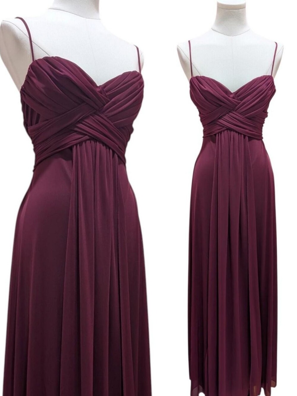 Burgundy/Wine Draped Evening Dress (fits S-L)‼️Open to Offers